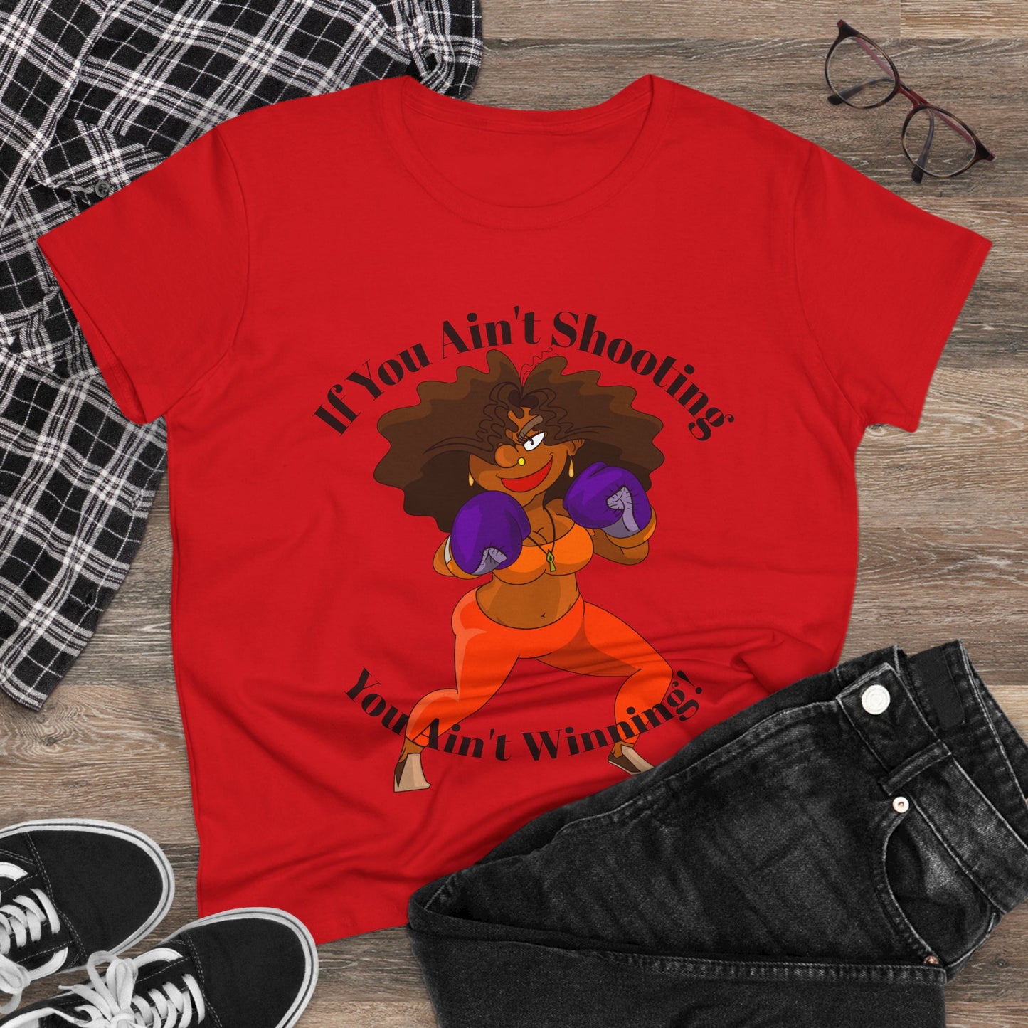 Graphic Tee - June Boxing Pose with Quote