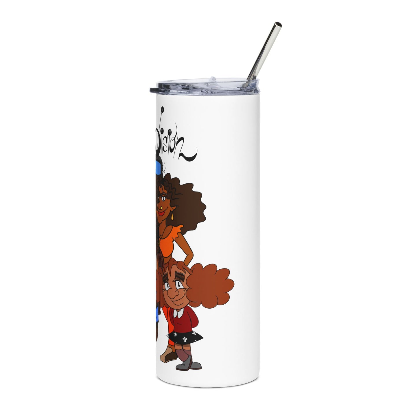 Tumbler Cup - The Family from Negro Vision Cartoon Animation Series