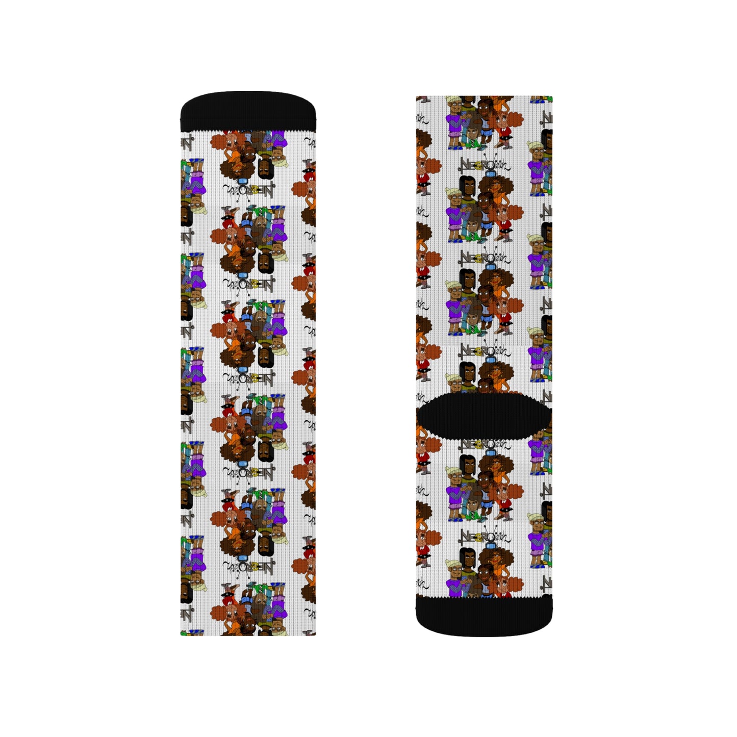 Socks - The DeNegro Family from Negro Vision Animation Series Sublimation Design