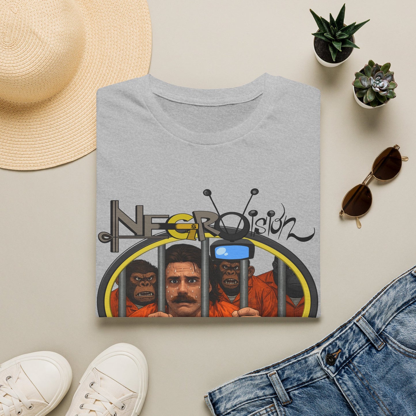 T-Shirt - "Chimpin' Out" Retro Prison Pop Art Tee