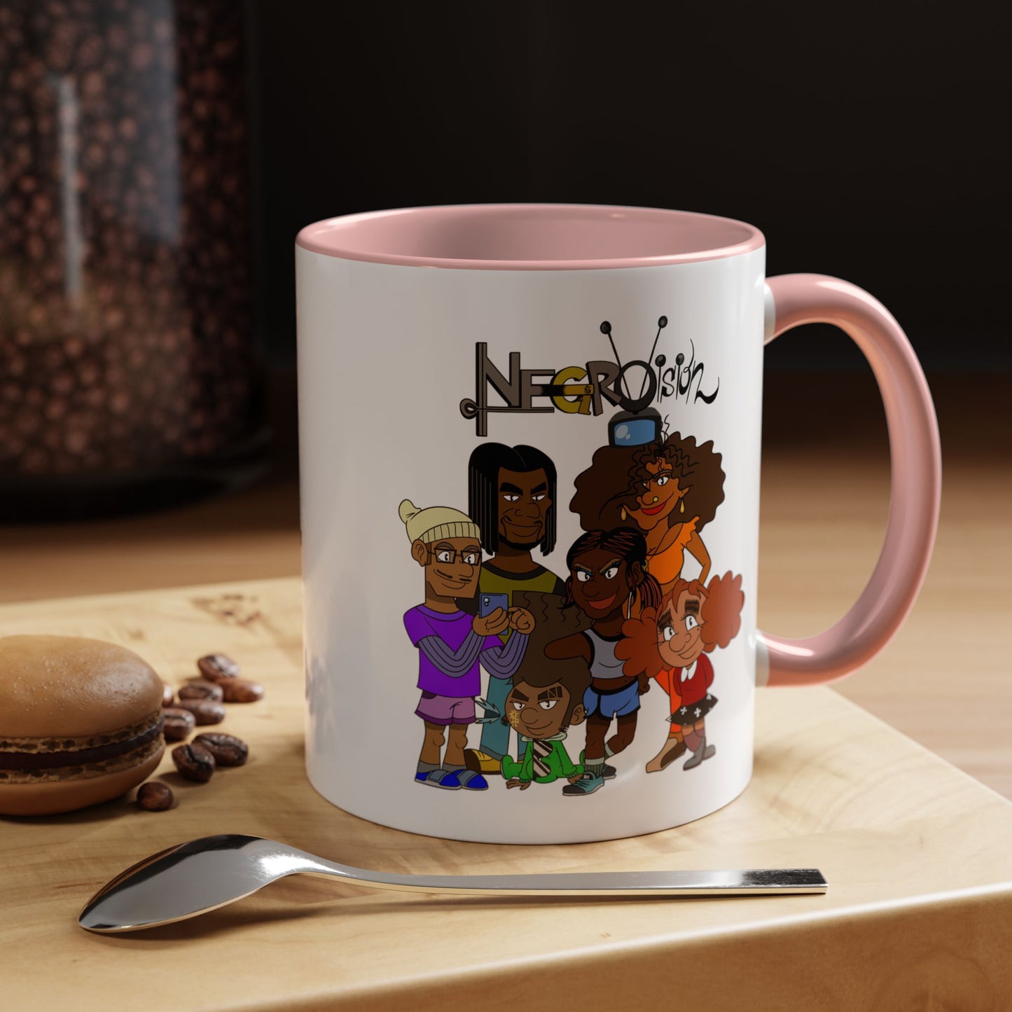 Vibrant Negro Vision Accent Coffee Mug | Fun Design for Gift, Home, Collectible, Modern Decor