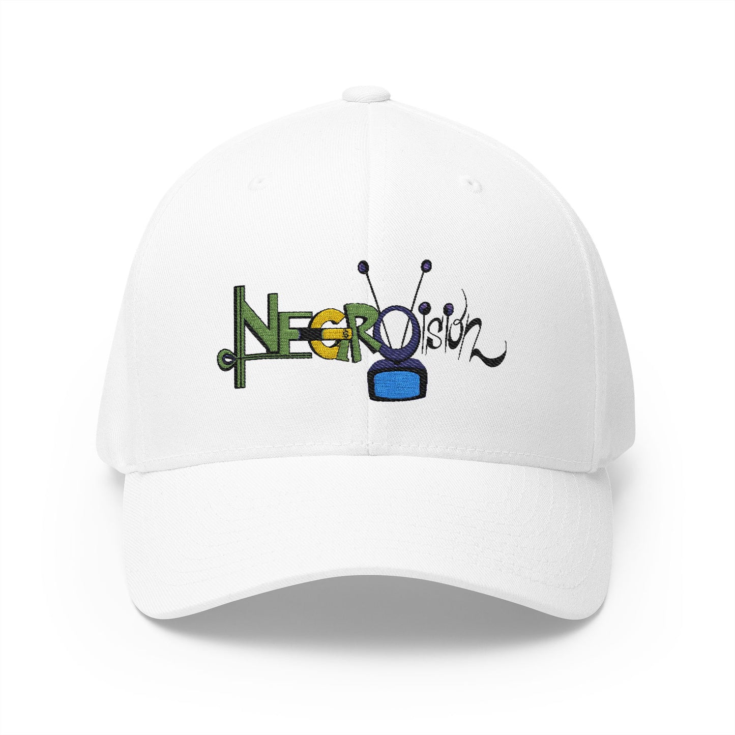 Embroidered Closed-Back Cap - Negro Vision Family Cartoon Series