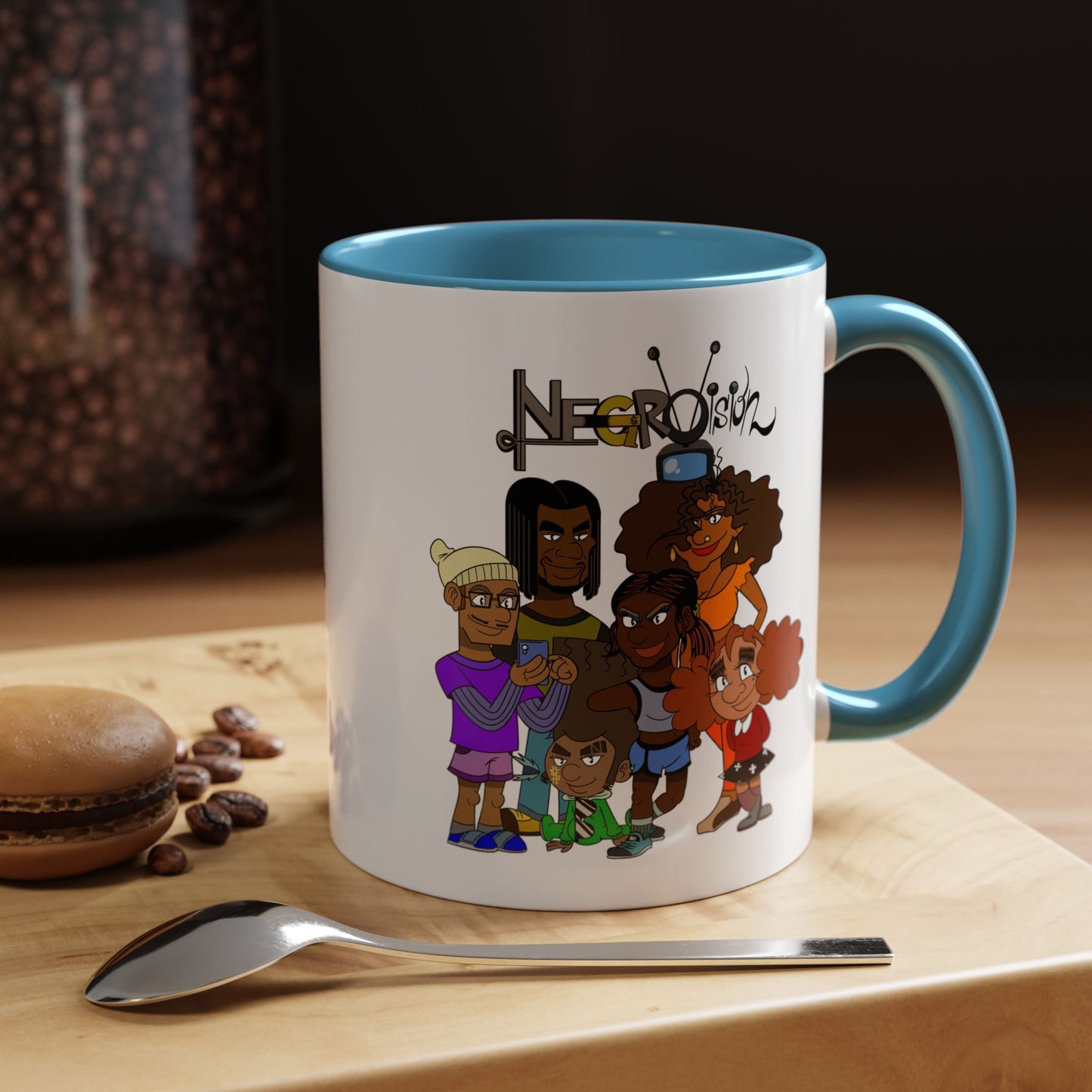 Vibrant Negro Vision Accent Coffee Mug | Fun Design for Gift, Home, Collectible, Modern Decor