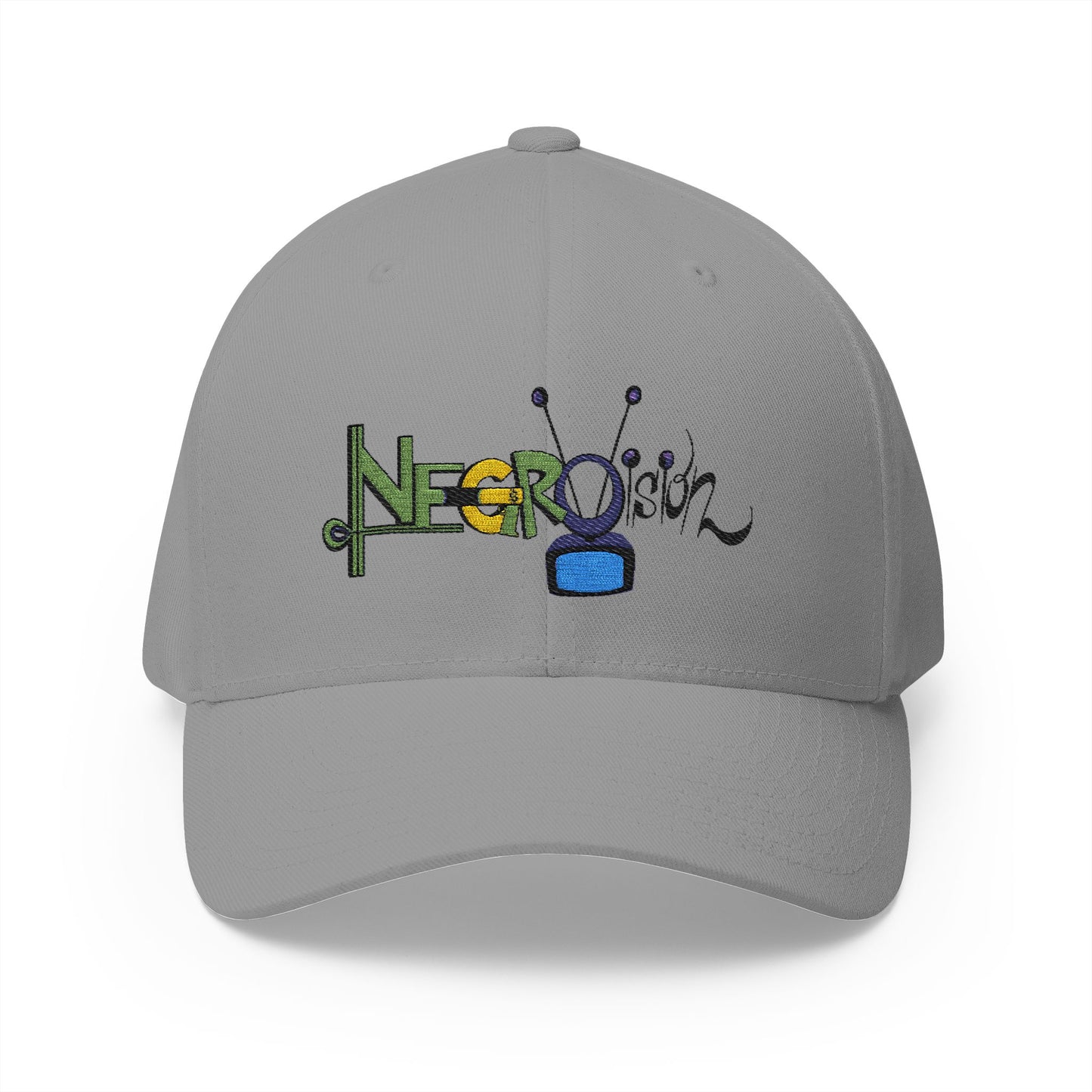 Embroidered Closed-Back Cap - Negro Vision Family Cartoon Series