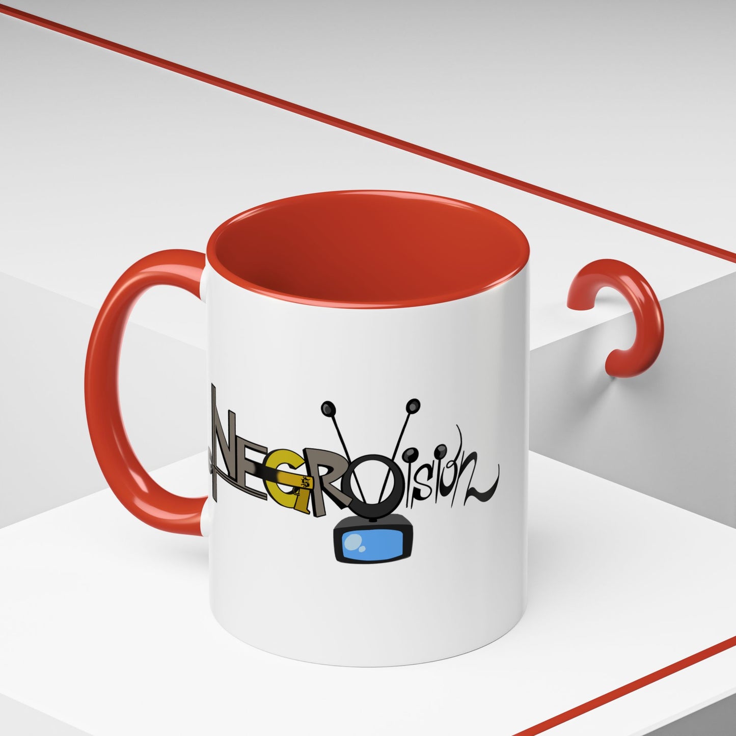 Vibrant Negro Vision Accent Coffee Mug | Fun Design for Gift, Home, Collectible, Modern Decor