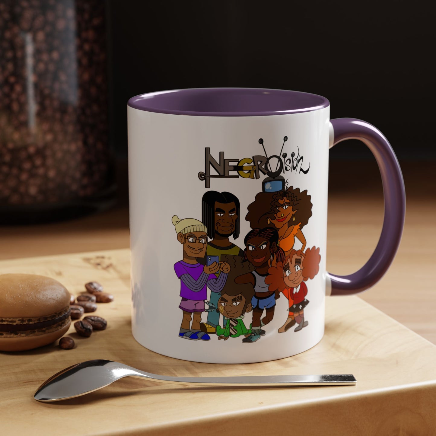 Vibrant Negro Vision Accent Coffee Mug | Fun Design for Gift, Home, Collectible, Modern Decor