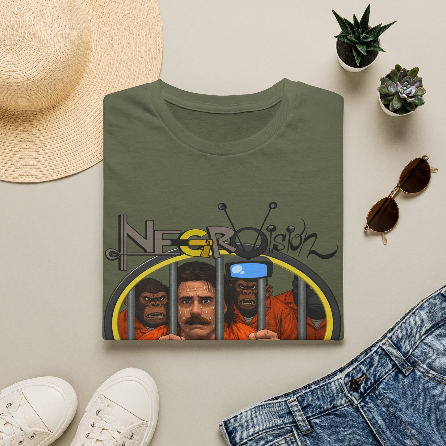 T-Shirt - "Chimpin' Out" Retro Prison Pop Art Tee