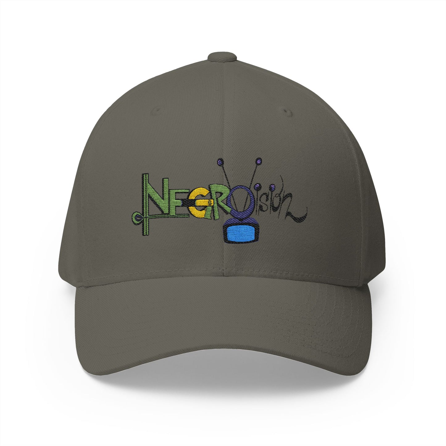 Embroidered Closed-Back Cap - Negro Vision Family Cartoon Series