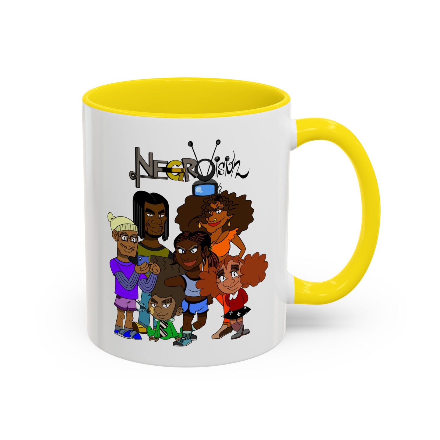 Vibrant Negro Vision Accent Coffee Mug | Fun Design for Gift, Home, Collectible, Modern Decor