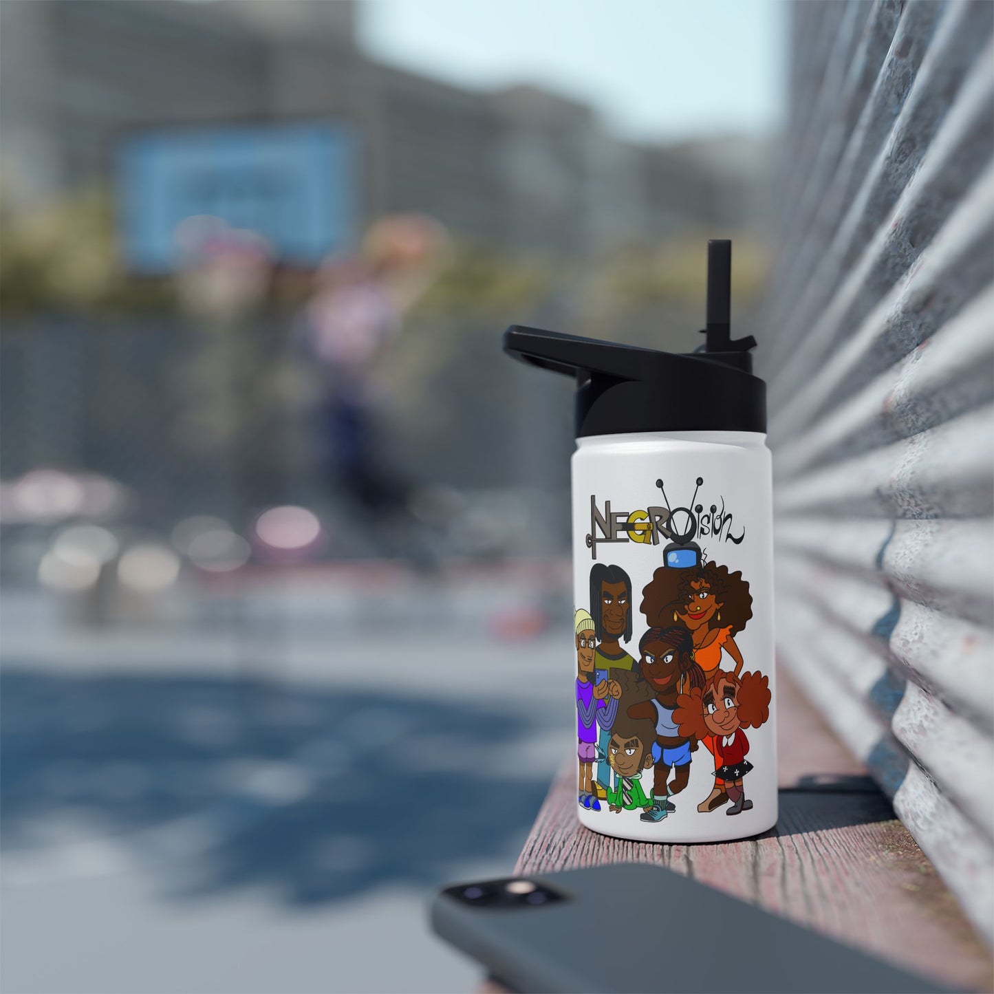Water Bottle - Negro Vision Family Logo Design
