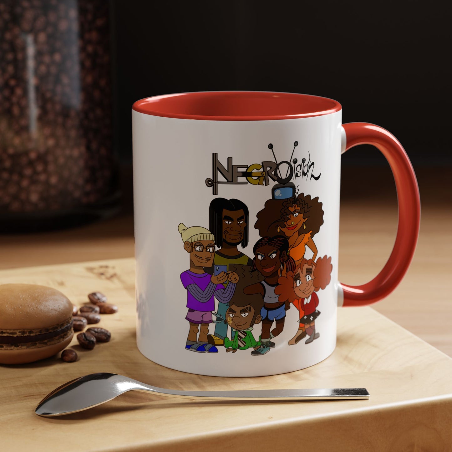 Vibrant Negro Vision Accent Coffee Mug | Fun Design for Gift, Home, Collectible, Modern Decor