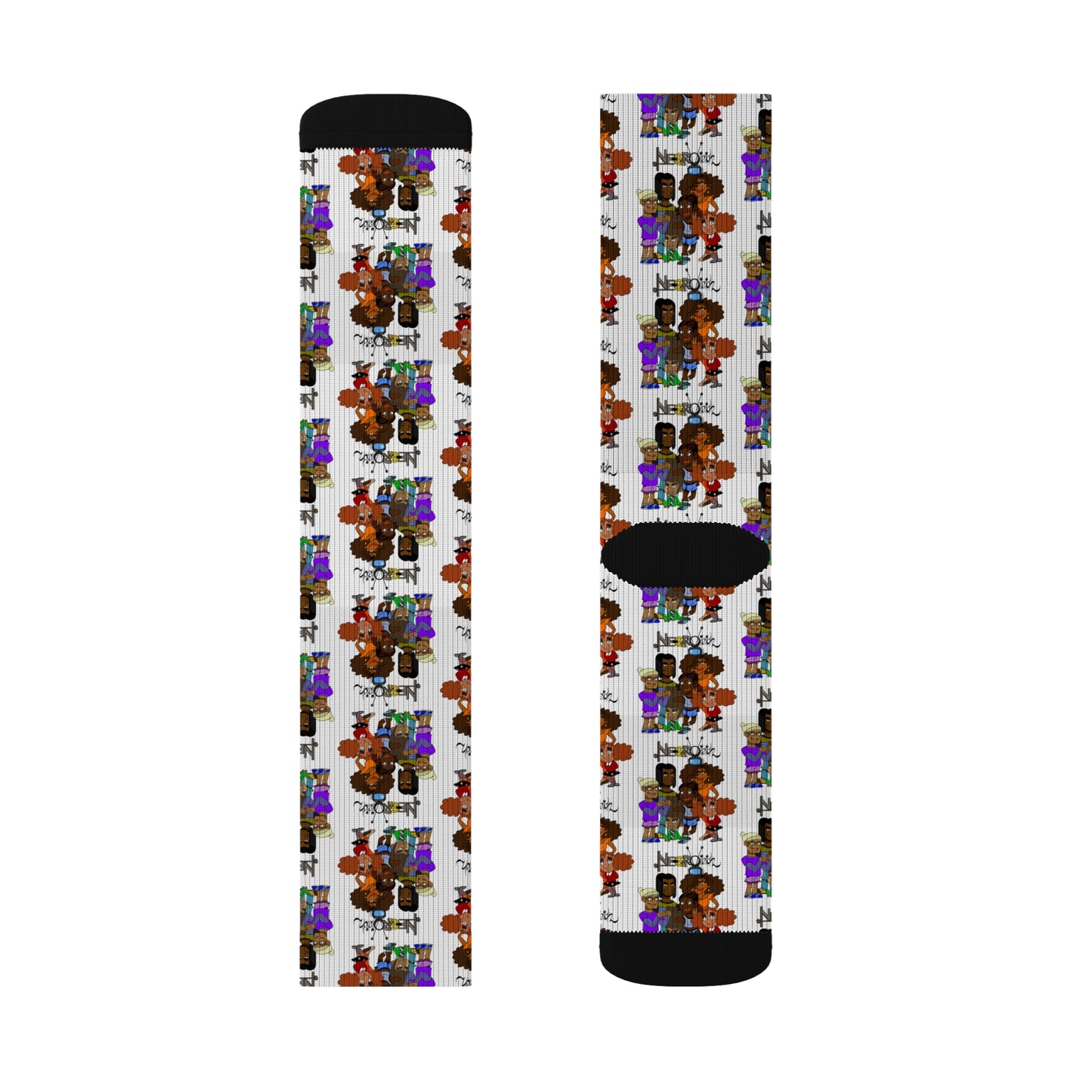 Socks - The DeNegro Family from Negro Vision Animation Series Sublimation Design