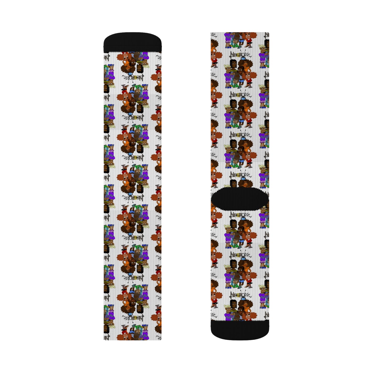 Socks - The DeNegro Family from Negro Vision Animation Series Sublimation Design