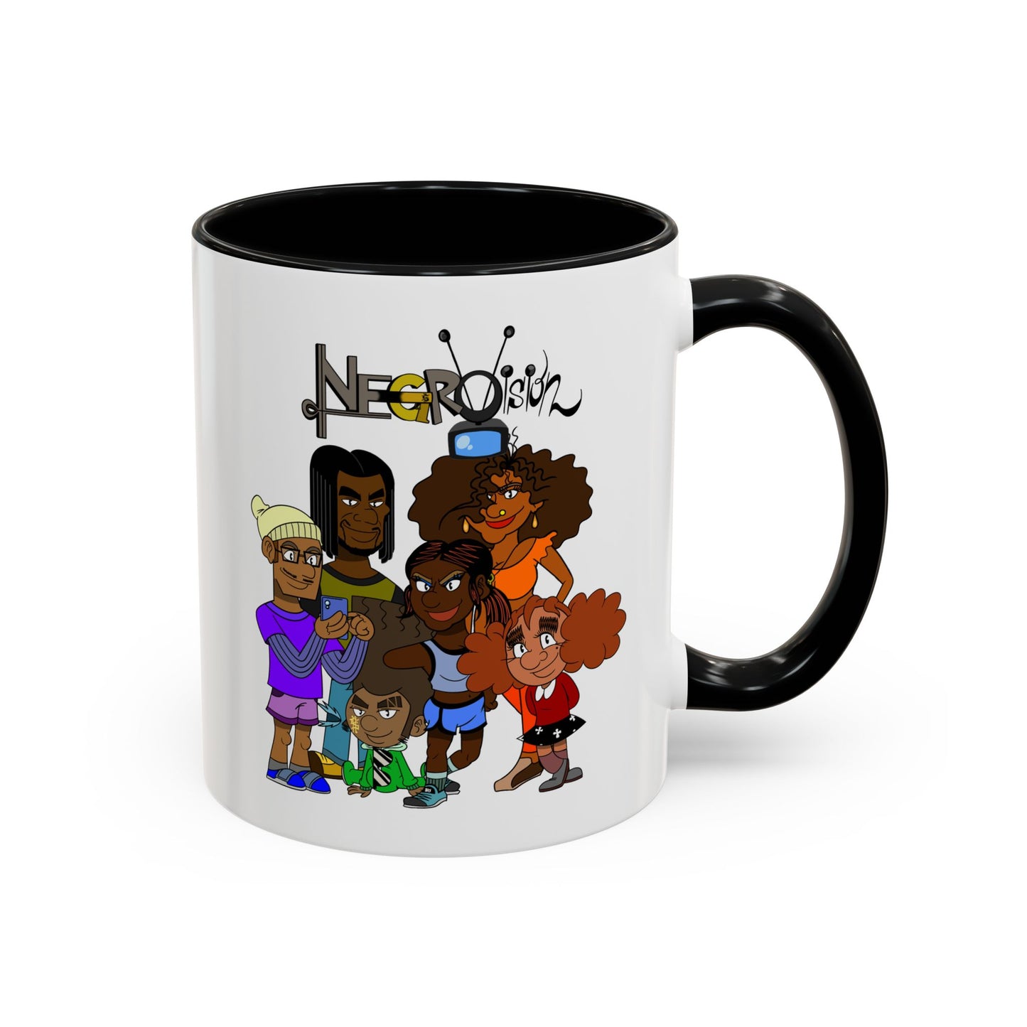 Vibrant Negro Vision Accent Coffee Mug | Fun Design for Gift, Home, Collectible, Modern Decor