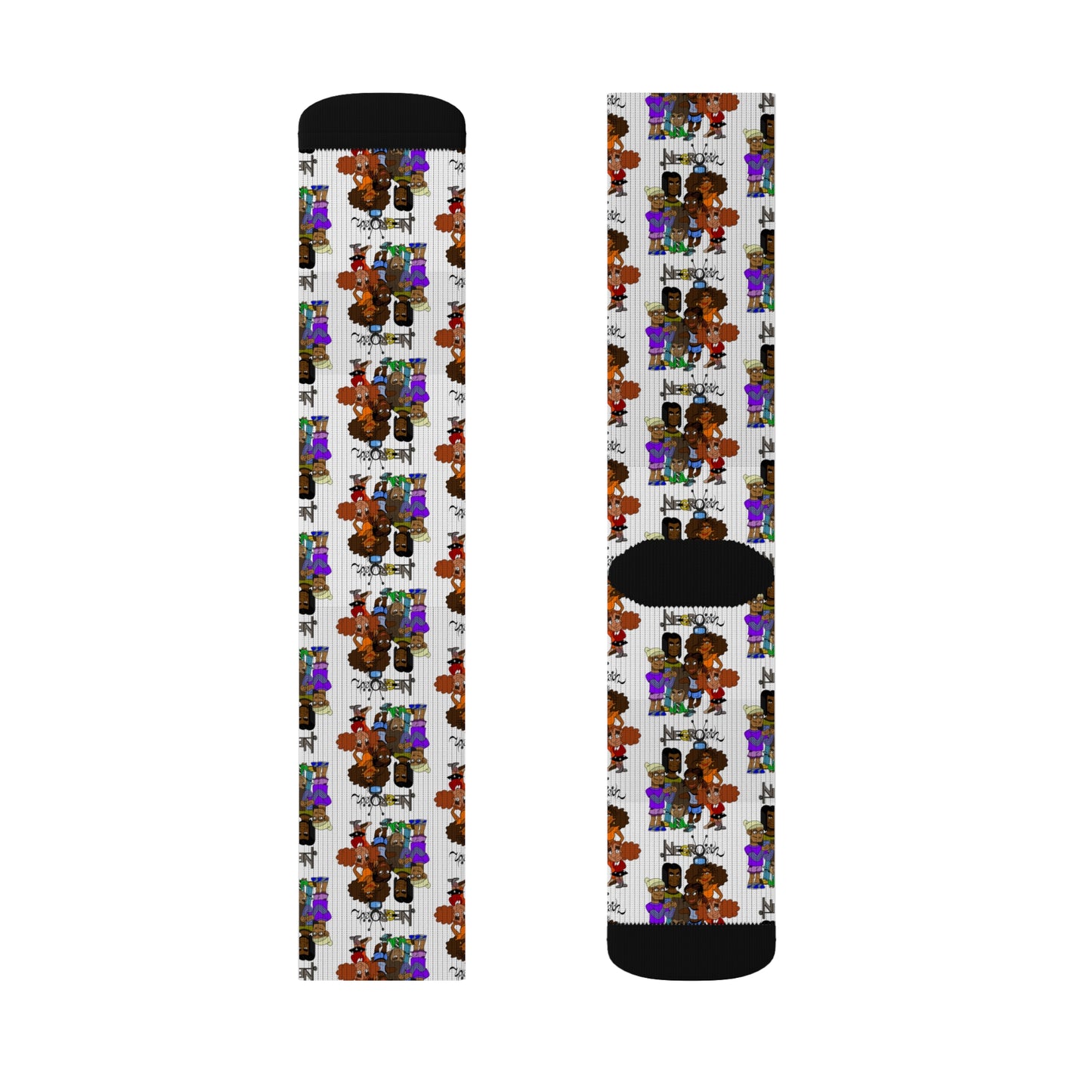 Socks - The DeNegro Family from Negro Vision Animation Series Sublimation Design