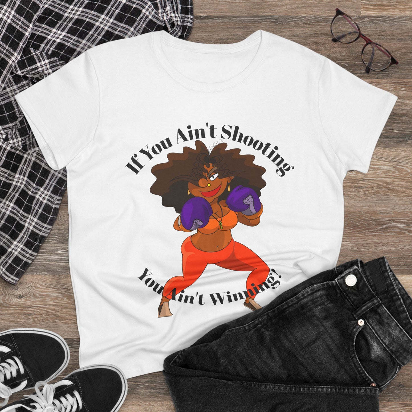 Graphic Tee - June Boxing Pose with Quote