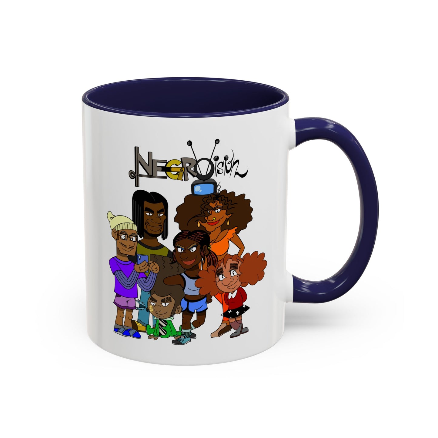 Vibrant Negro Vision Accent Coffee Mug | Fun Design for Gift, Home, Collectible, Modern Decor