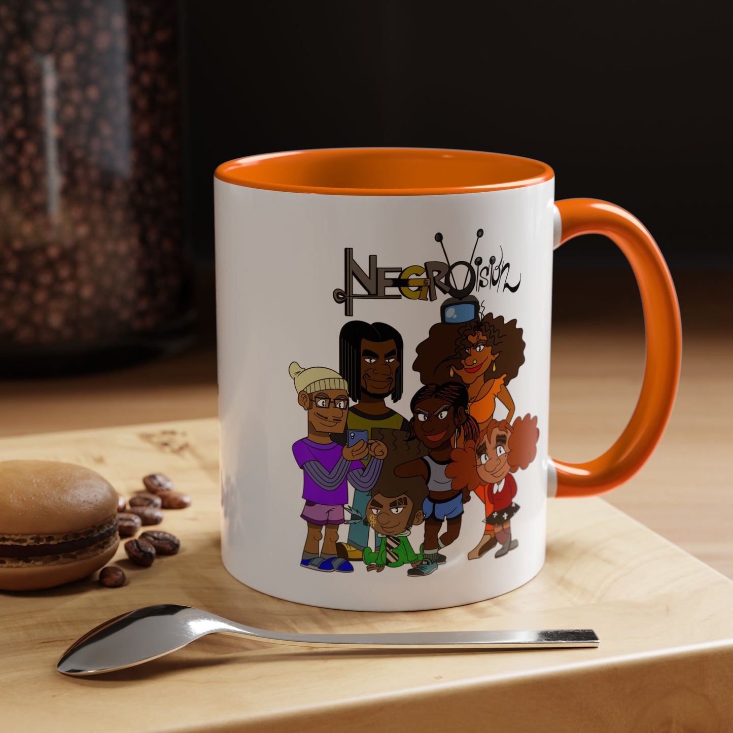 Vibrant Negro Vision Accent Coffee Mug | Fun Design for Gift, Home, Collectible, Modern Decor