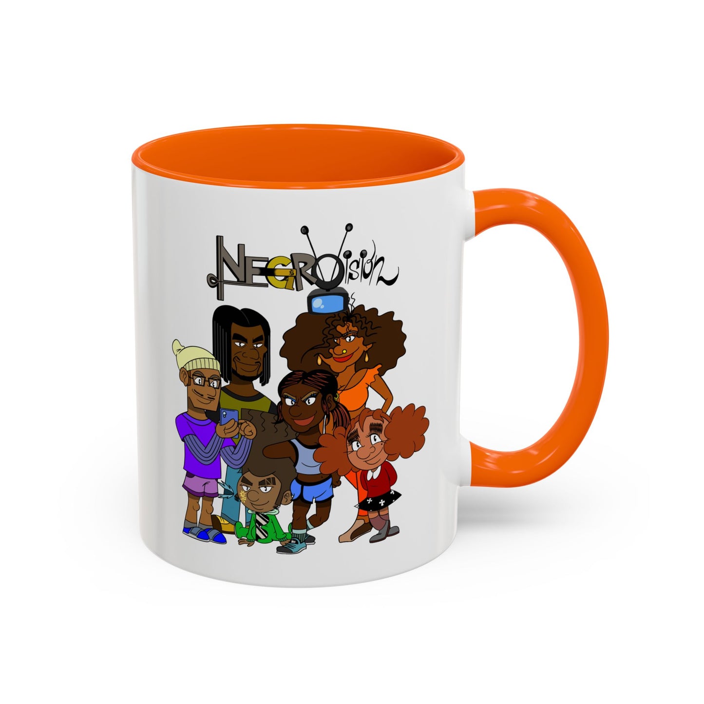 Vibrant Negro Vision Accent Coffee Mug | Fun Design for Gift, Home, Collectible, Modern Decor