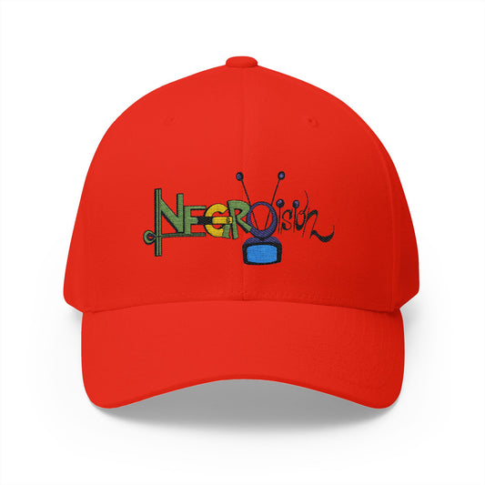 Embroidered Closed-Back Cap - Negro Vision Family Cartoon Series