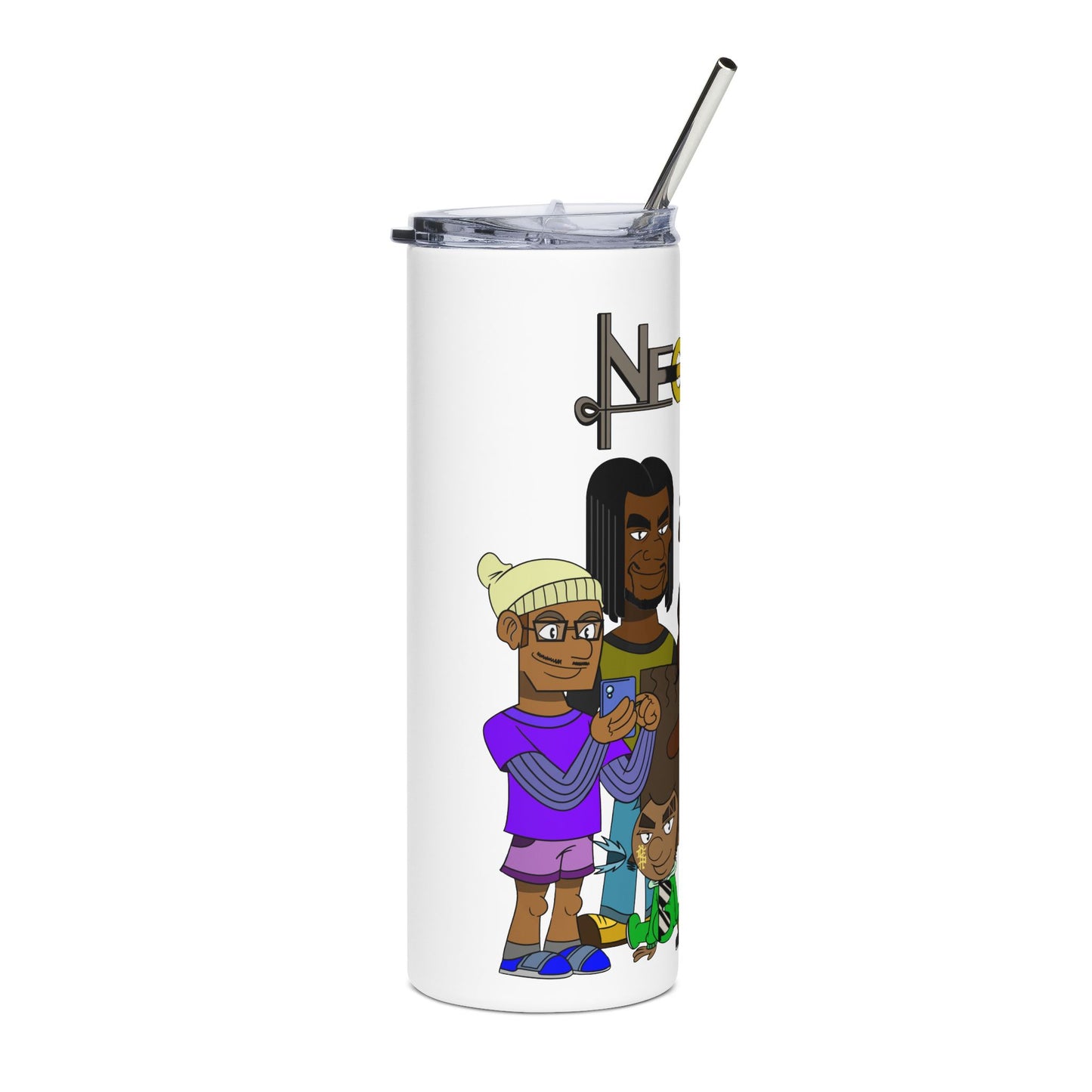 Tumbler Cup - The Family from Negro Vision Cartoon Animation Series
