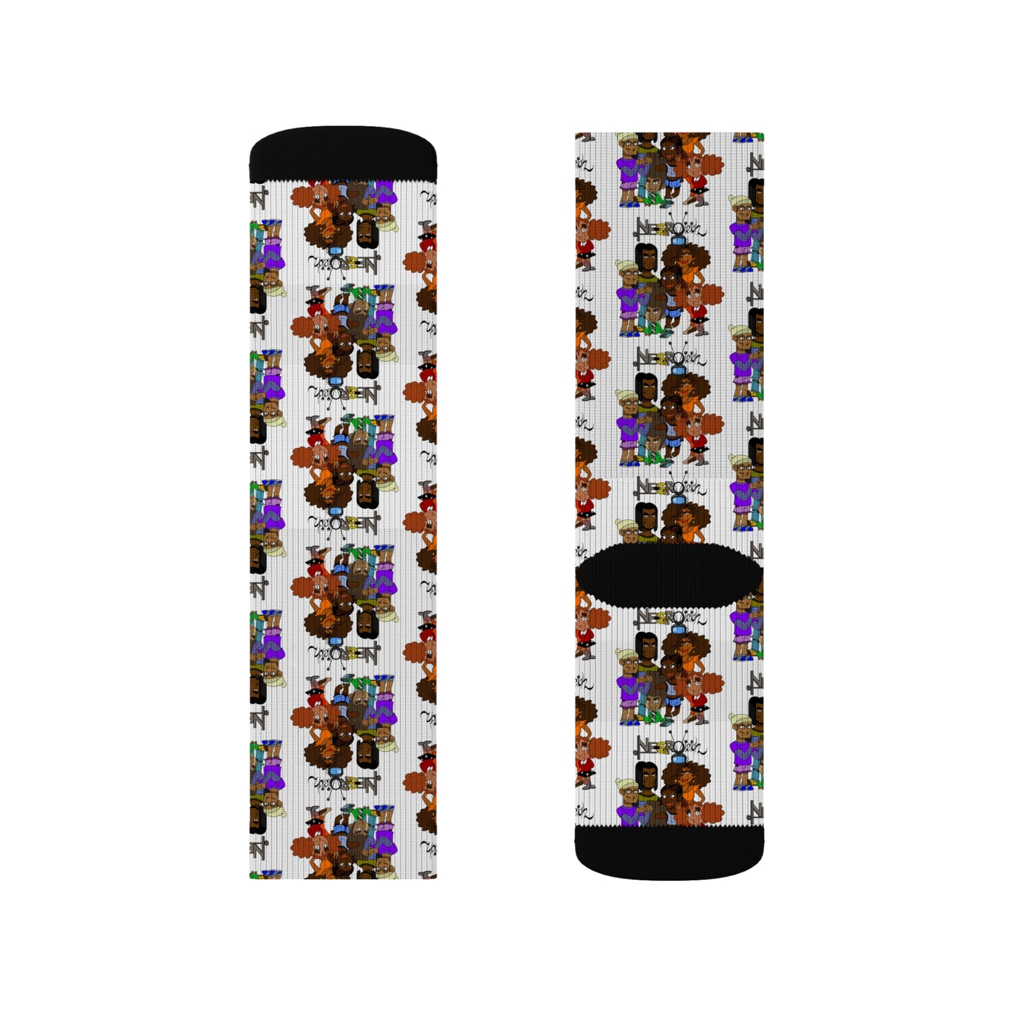 Socks - The DeNegro Family from Negro Vision Animation Series Sublimation Design