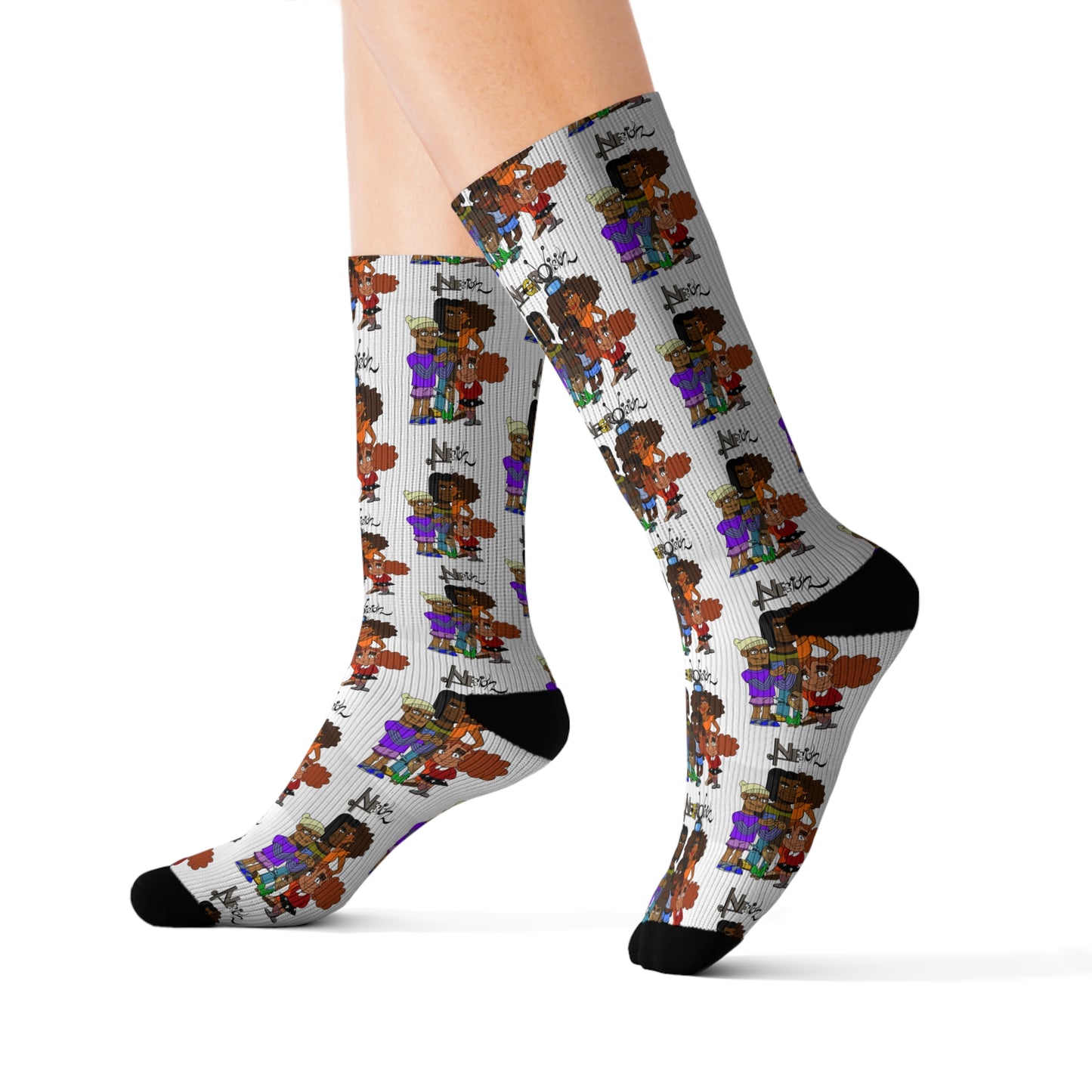 Socks - The DeNegro Family from Negro Vision Animation Series Sublimation Design