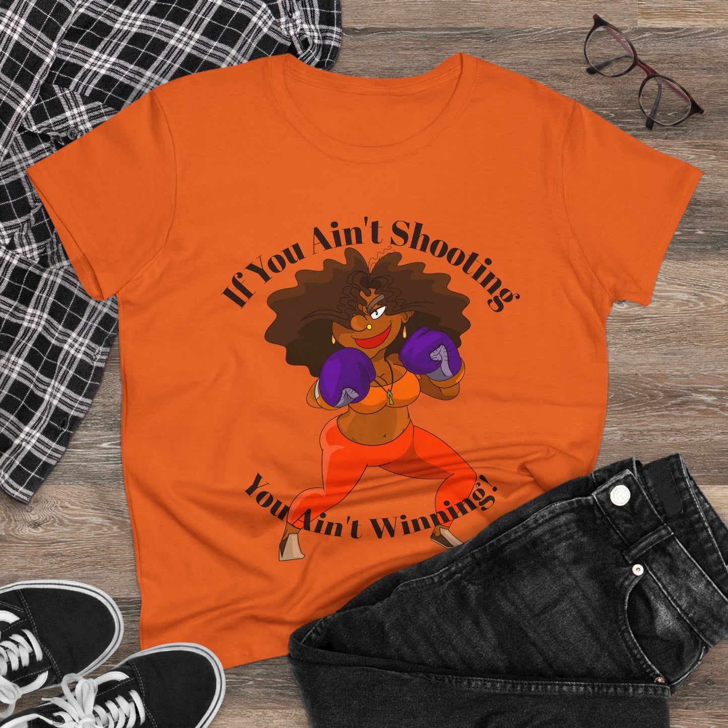 Graphic Tee - June Boxing Pose with Quote