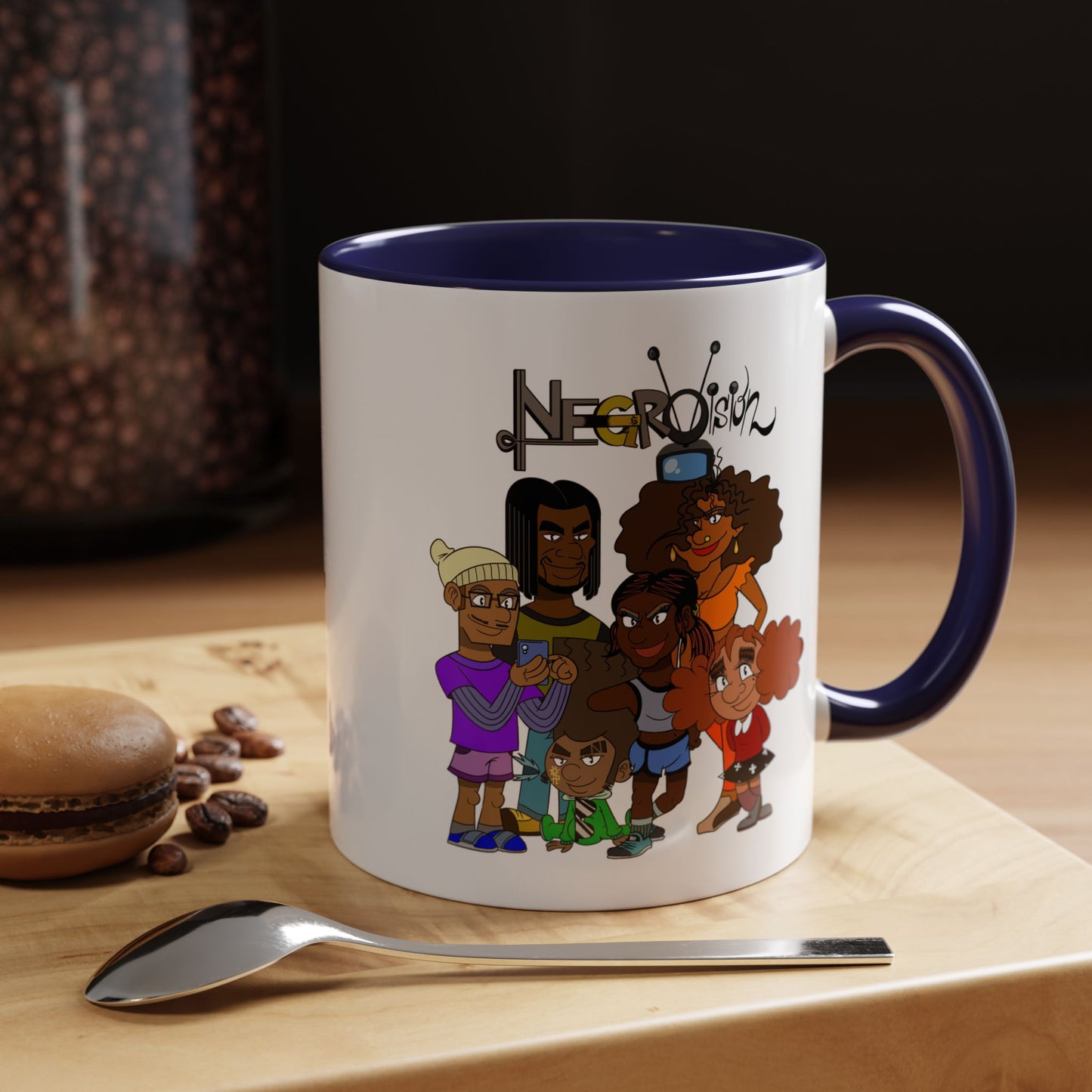 Vibrant Negro Vision Accent Coffee Mug | Fun Design for Gift, Home, Collectible, Modern Decor