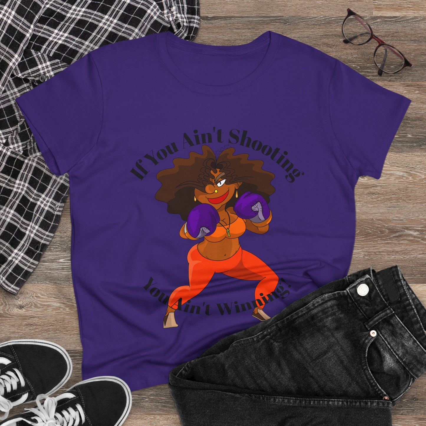 Graphic Tee - June Boxing Pose with Quote
