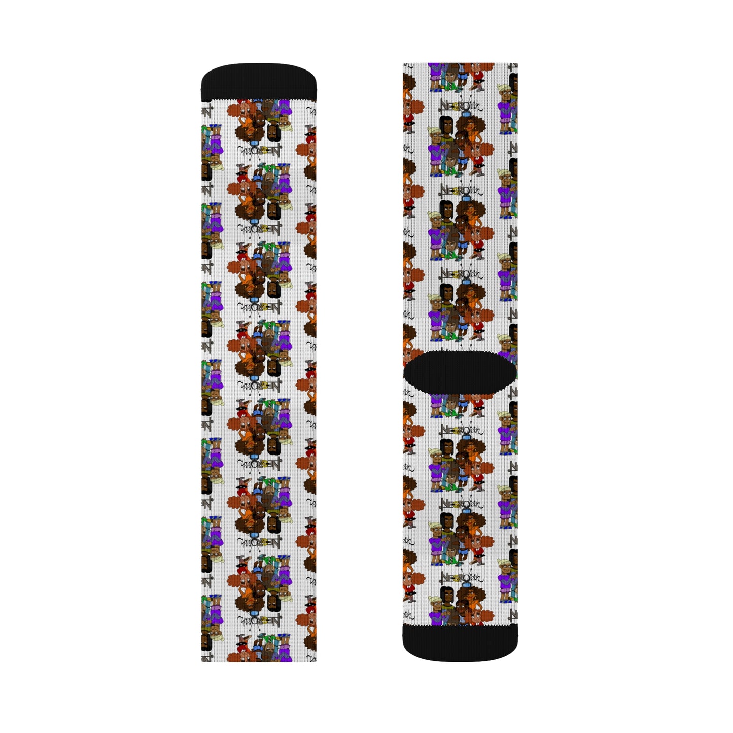 Socks - The DeNegro Family from Negro Vision Animation Series Sublimation Design